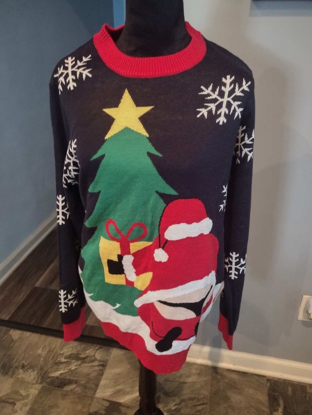 Tipsy Elves Christmas Sweater with Santa & Tree